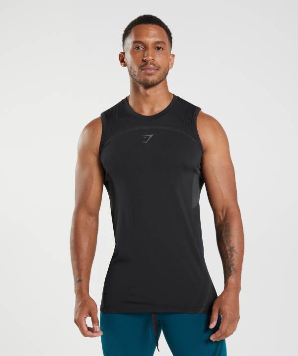Panske Tielko Gymshark 315 Seamless Čierne | BK8706524